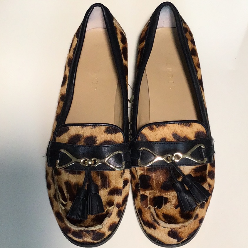 Leopard Print Tassel Loafers - Women